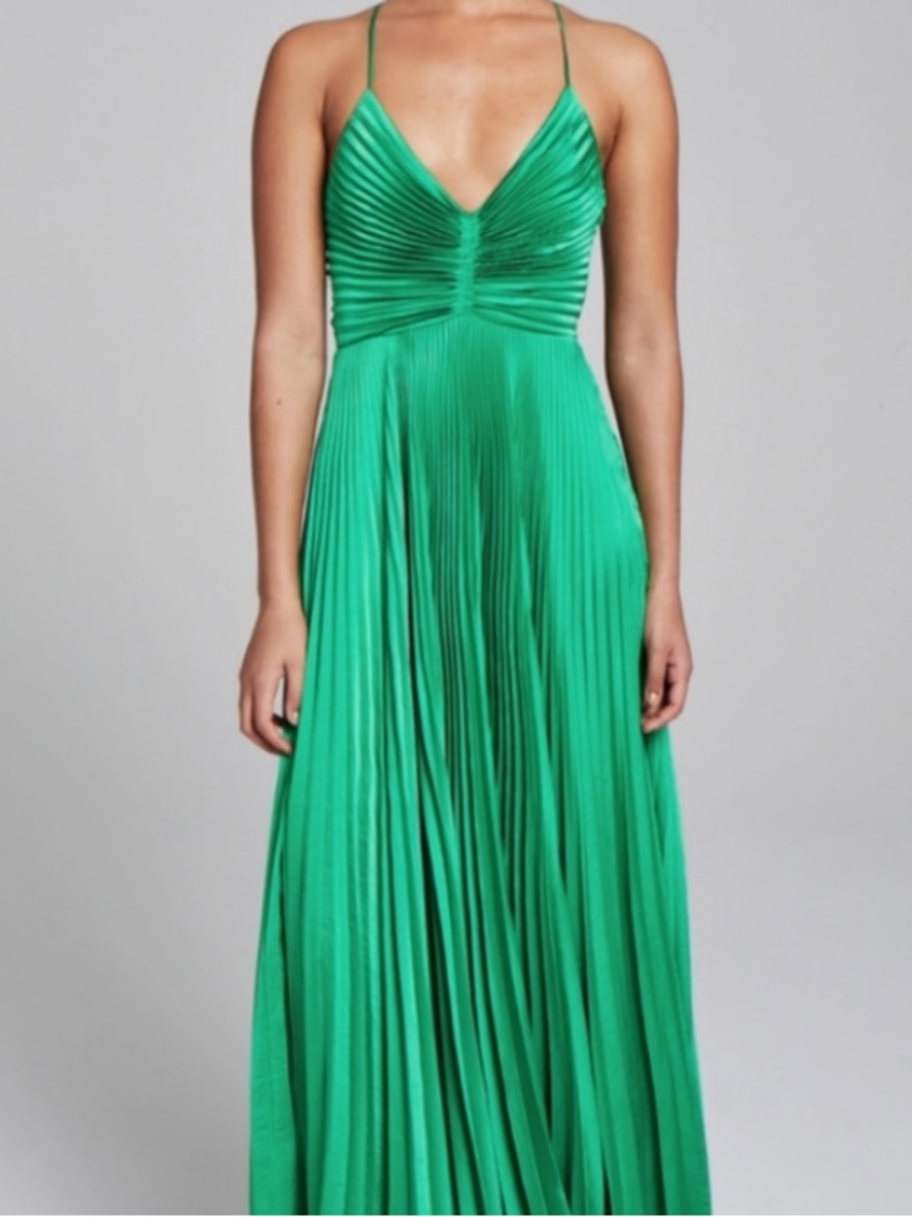 A.L.C. Aries pleated Dress in green Prickly Pear - Picture 10 of 10